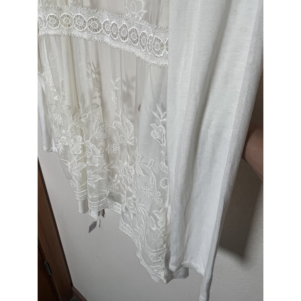 NWT Loggia De Tessitori Women's Sz Large Ivory Cream Lace Lightweight Cardigan - Picture 7 of 8